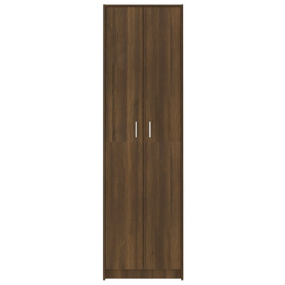 Gangkast 55x25x189 cm bewerkt hout bruin eikenkleur