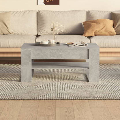 Salontafel 102x55x45 cm bewerkt hout betongrijs