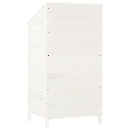 Tuinschuur 55x52x112 cm massief vurenhout wit
