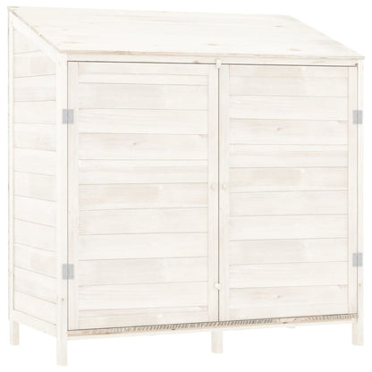 Tuinschuur 102x52x112 cm massief vurenhout wit