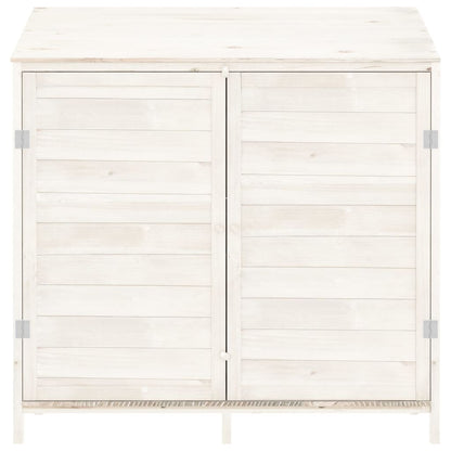 Tuinschuur 102x52x112 cm massief vurenhout wit