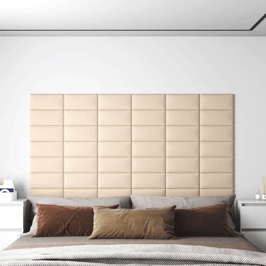 Wandpanelen 0,54 M² Stof Kleurig Crème 30 x 15 cm Rechthoekig