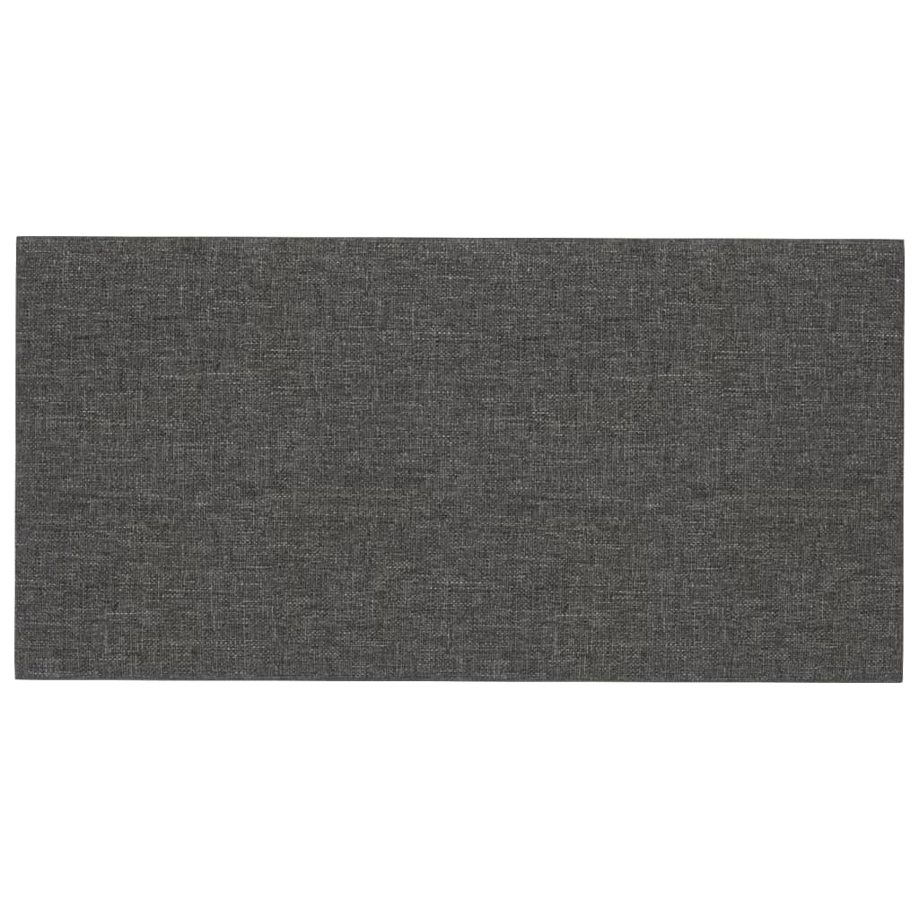 Wandpanelen 0,54 M² Stof Donkergrijs 30 x 15 cm Rechthoekig
