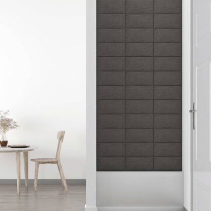 Wandpanelen 0,54 M² Stof Donkergrijs 30 x 15 cm Rechthoekig