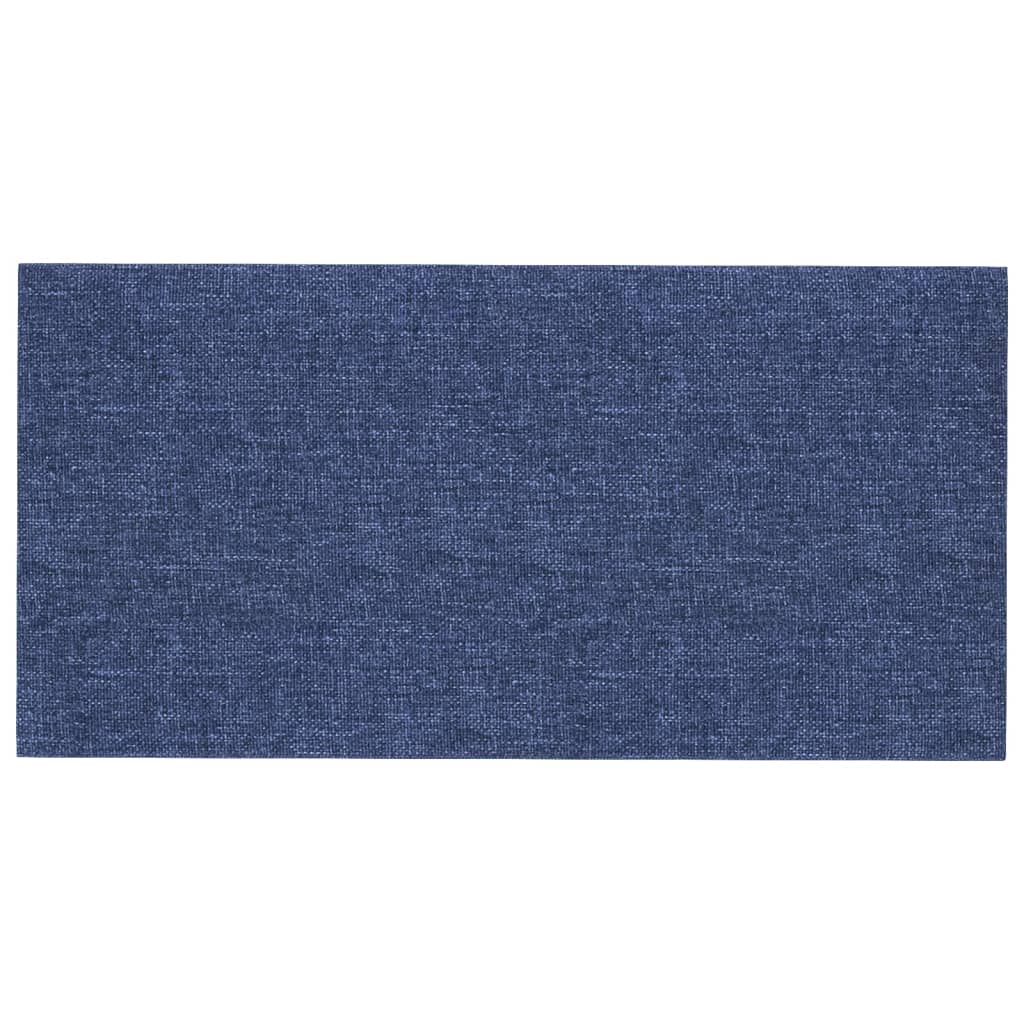 Wandpanelen 0,54 M² Stof Blauw 30 x 15 cm Rechthoekig
