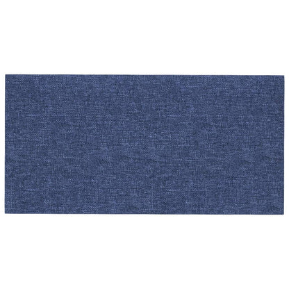 Wandpanelen 0,54 M² Stof Blauw 30 x 15 cm Rechthoekig