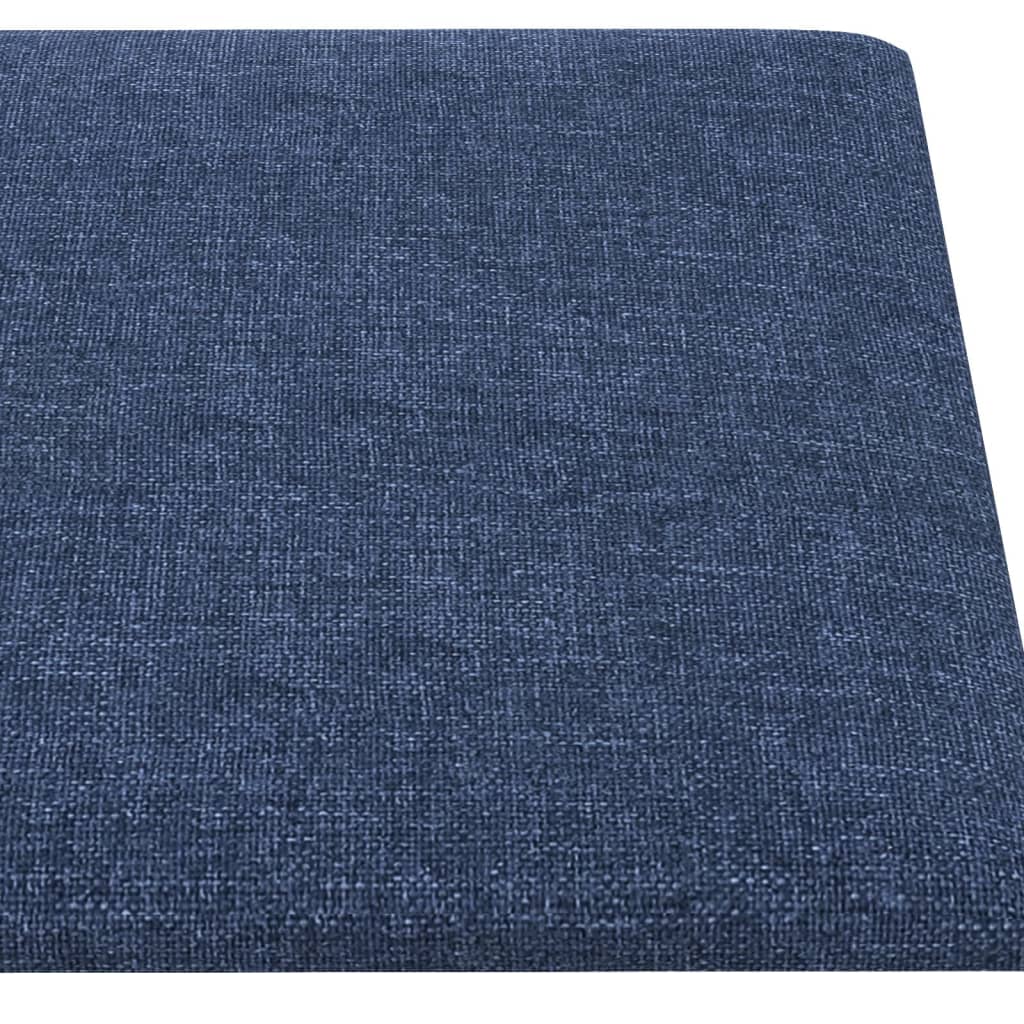 Wandpanelen 0,54 M² Stof Blauw 30 x 15 cm Rechthoekig