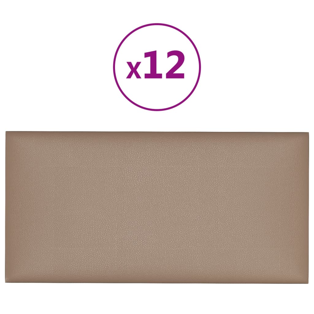 Wandpanelen 0,54 M² Kunstleer Kleurig Cappuccino 30 x 15 cm Rechthoekig