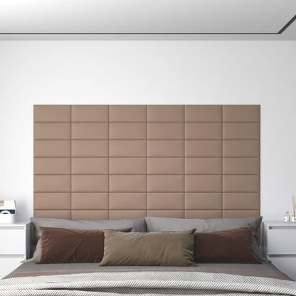 Wandpanelen 0,54 M² Kunstleer Kleurig Cappuccino 30 x 15 cm Rechthoekig