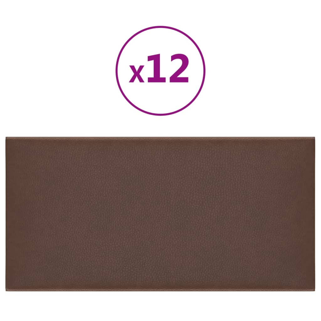 Wandpanelen 0,54 M² Kunstleer Bruin 30 x 15 cm Rechthoekig