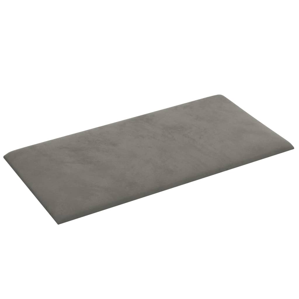 Wandpanelen 0,54 M² Fluweel Lichtgrijs 30 x 15 cm Rechthoekig