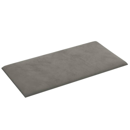 Wandpanelen 0,54 M² Fluweel Lichtgrijs 30 x 15 cm Rechthoekig