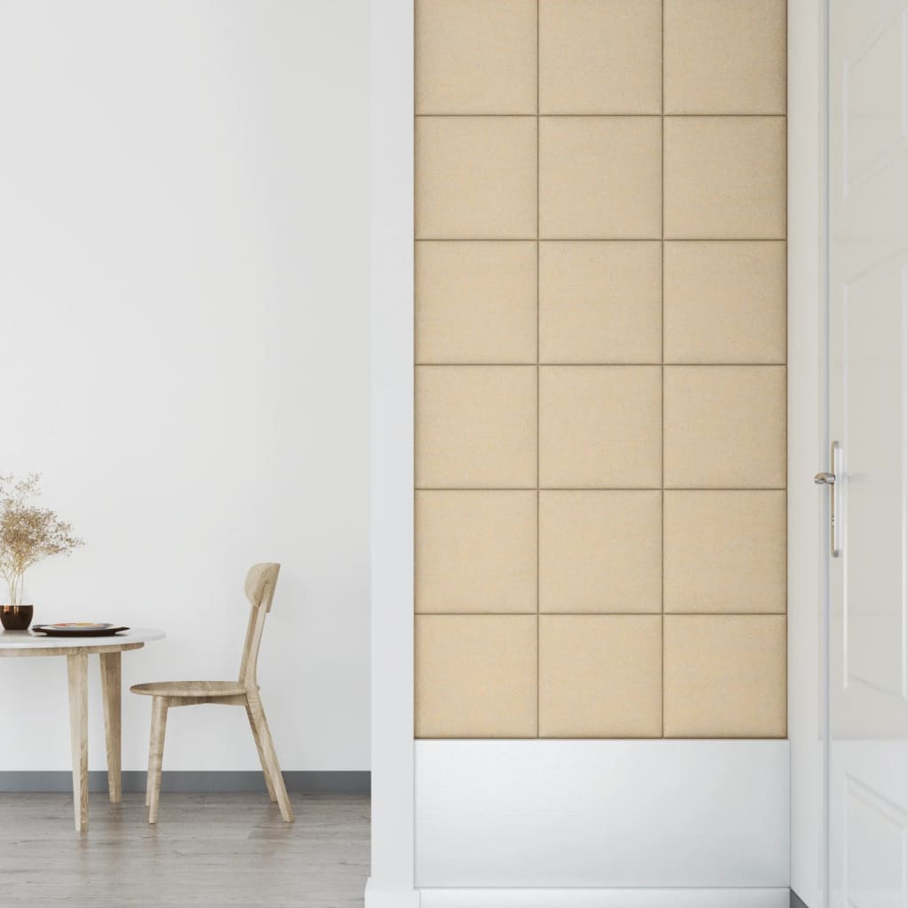 Wandpanelen 1,08 M² Stof Kleurig Crème 30 x 30 cm Rechthoekig