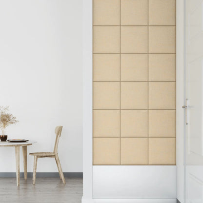 Wandpanelen 1,08 M² Stof Kleurig Crème 30 x 30 cm Rechthoekig
