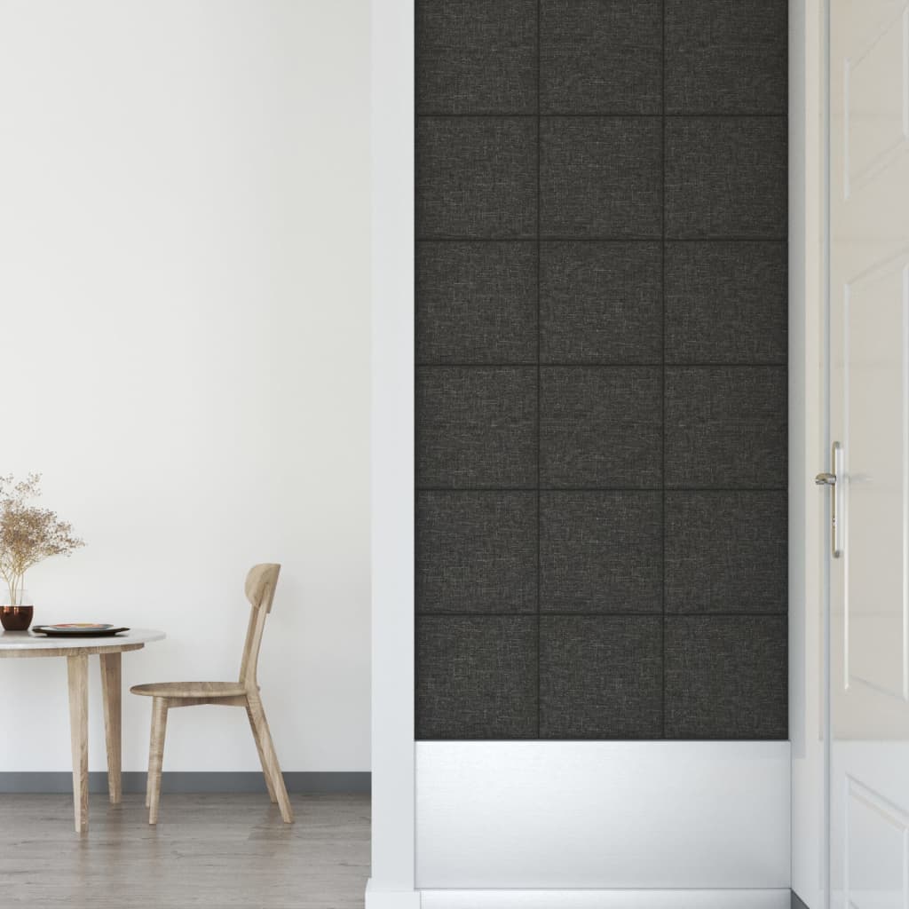 Wandpanelen 1,08 M² Stof Donkergrijs 30 x 30 cm Rechthoekig