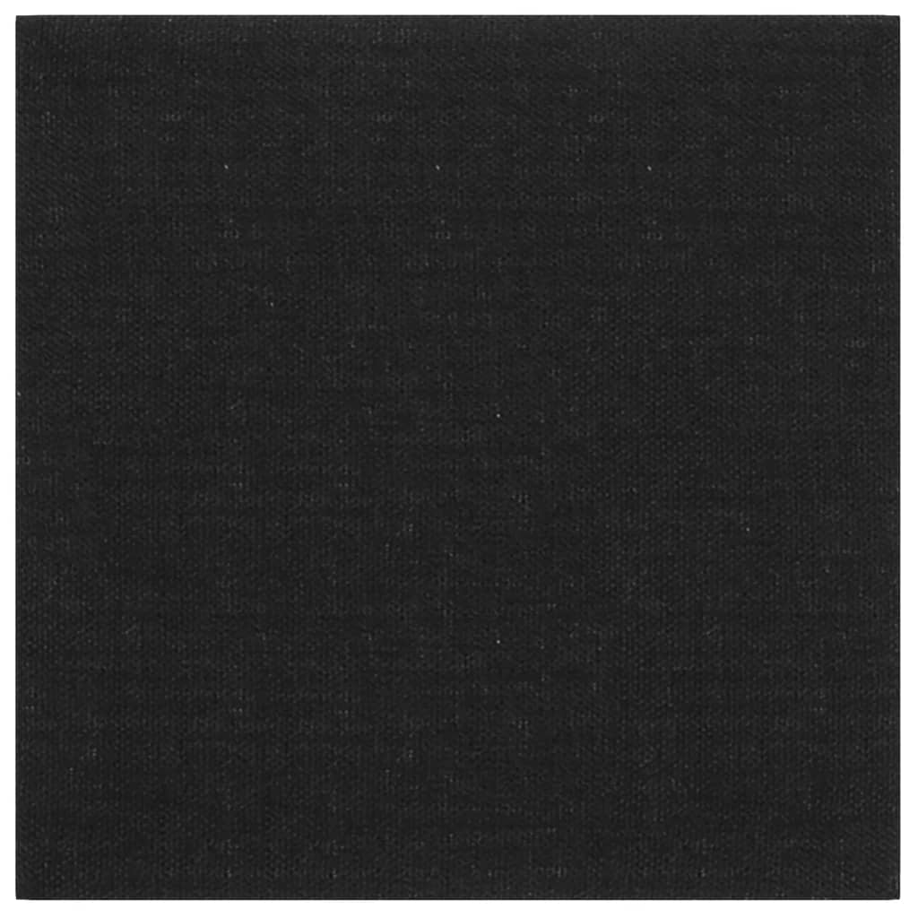 Wandpanelen 1,08 M² Stof Zwart 30 x 30 cm Rechthoekig