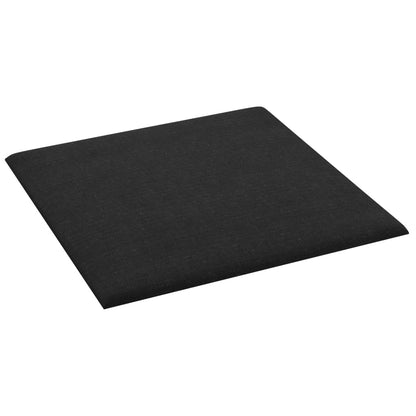 Wandpanelen 1,08 M² Stof Zwart 30 x 30 cm Rechthoekig