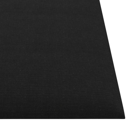 Wandpanelen 1,08 M² Stof Zwart 30 x 30 cm Rechthoekig