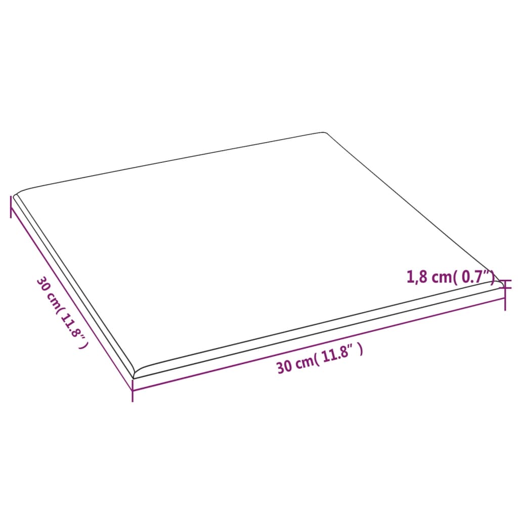 Wandpanelen 1,08 M² Stof Zwart 30 x 30 cm Rechthoekig