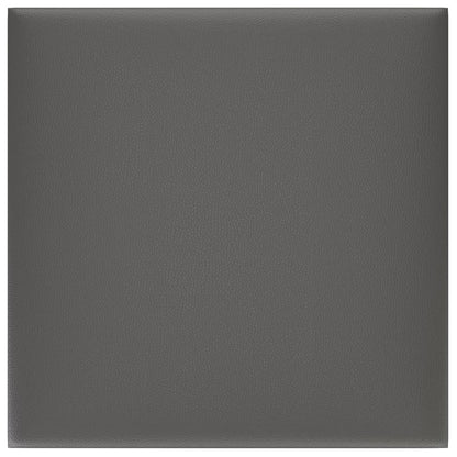 Wandpanelen 1,08 M² Kunstleer Grijs 30 x 30 cm Rechthoekig