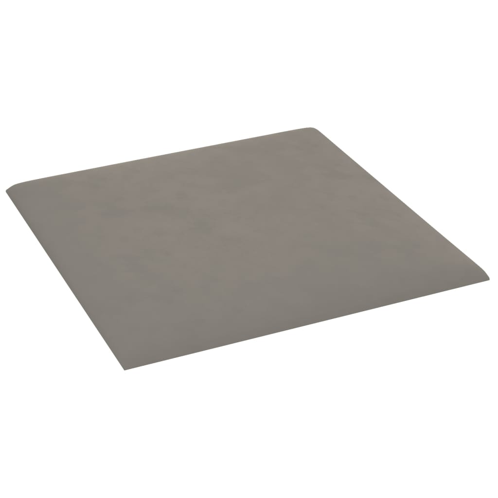 Wandpanelen 1,08 M² Fluweel Lichtgrijs 30 x 30 cm Rechthoekig