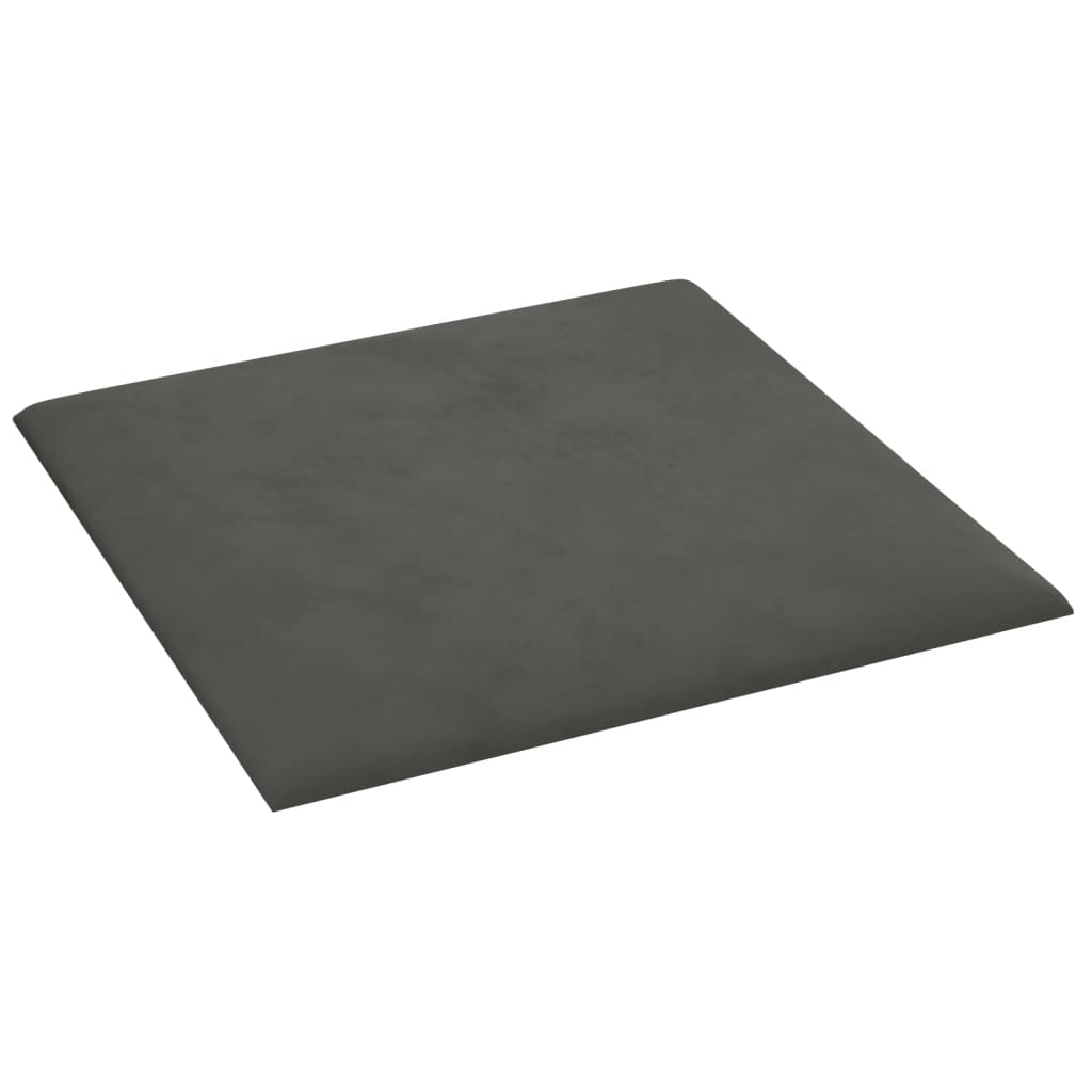Wandpanelen 1,08 M² Fluweel Donkergrijs 30 x 30 cm Rechthoekig