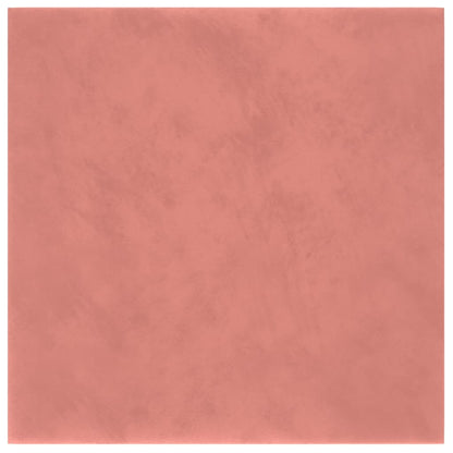 Wandpanelen 1,08 M² Fluweel Roze 30 x 30 cm Rechthoekig