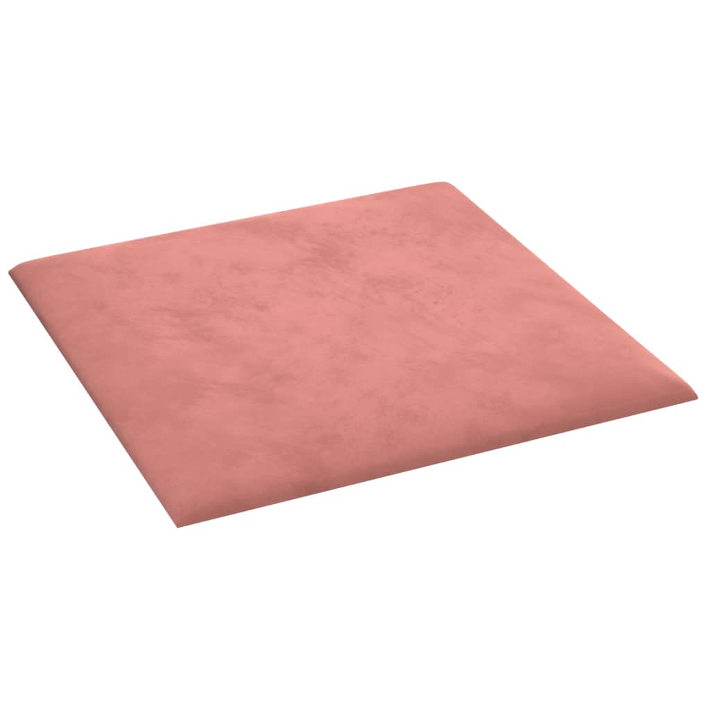 Wandpanelen 1,08 M² Fluweel Roze 30 x 30 cm Rechthoekig