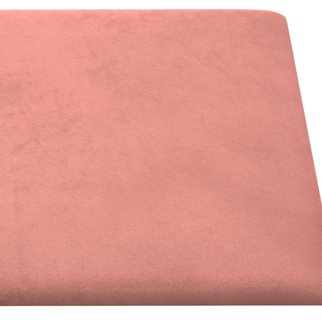 Wandpanelen 1,08 M² Fluweel Roze 30 x 30 cm Rechthoekig