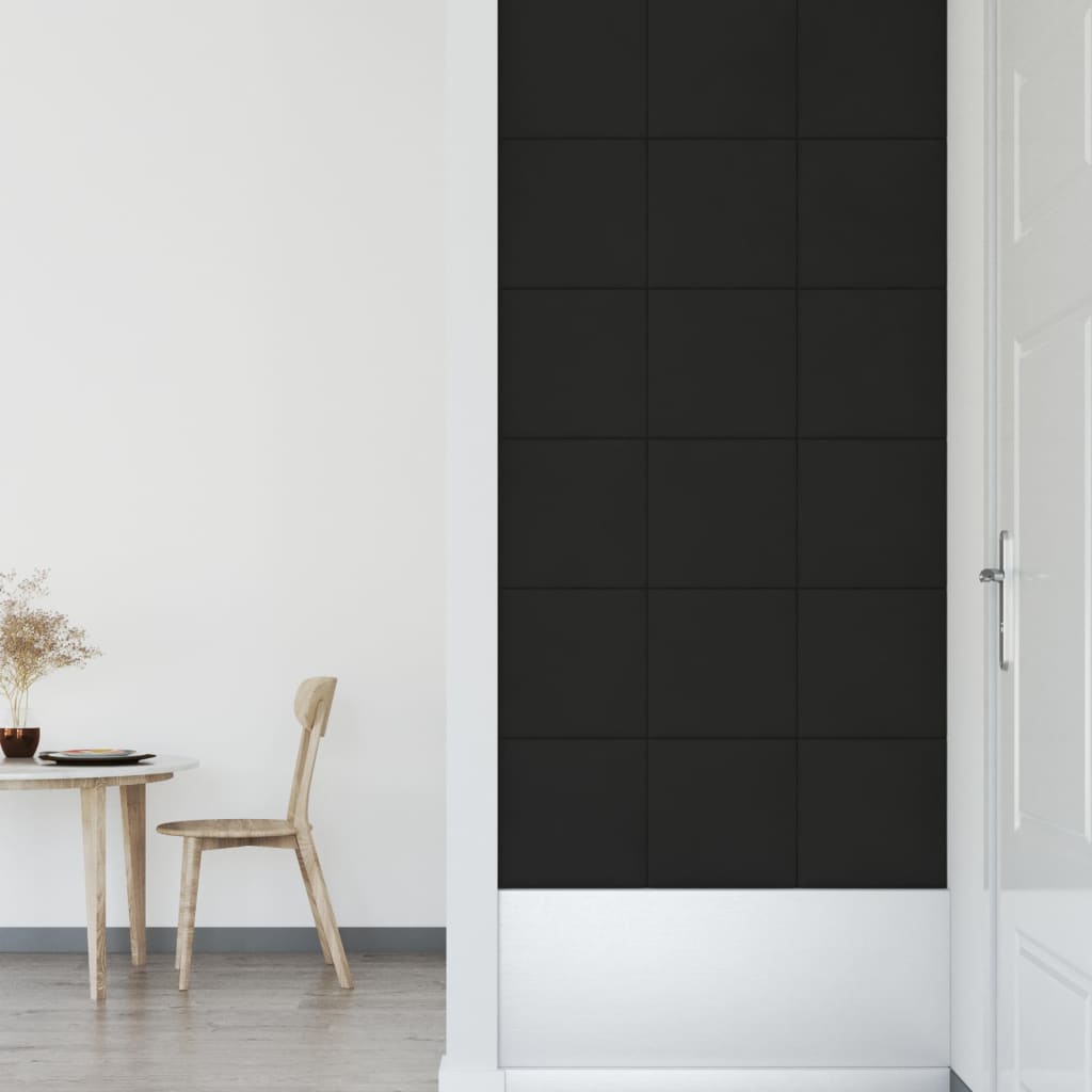Wandpanelen 1,08 M² Fluweel Zwart 30 x 30 cm Rechthoekig