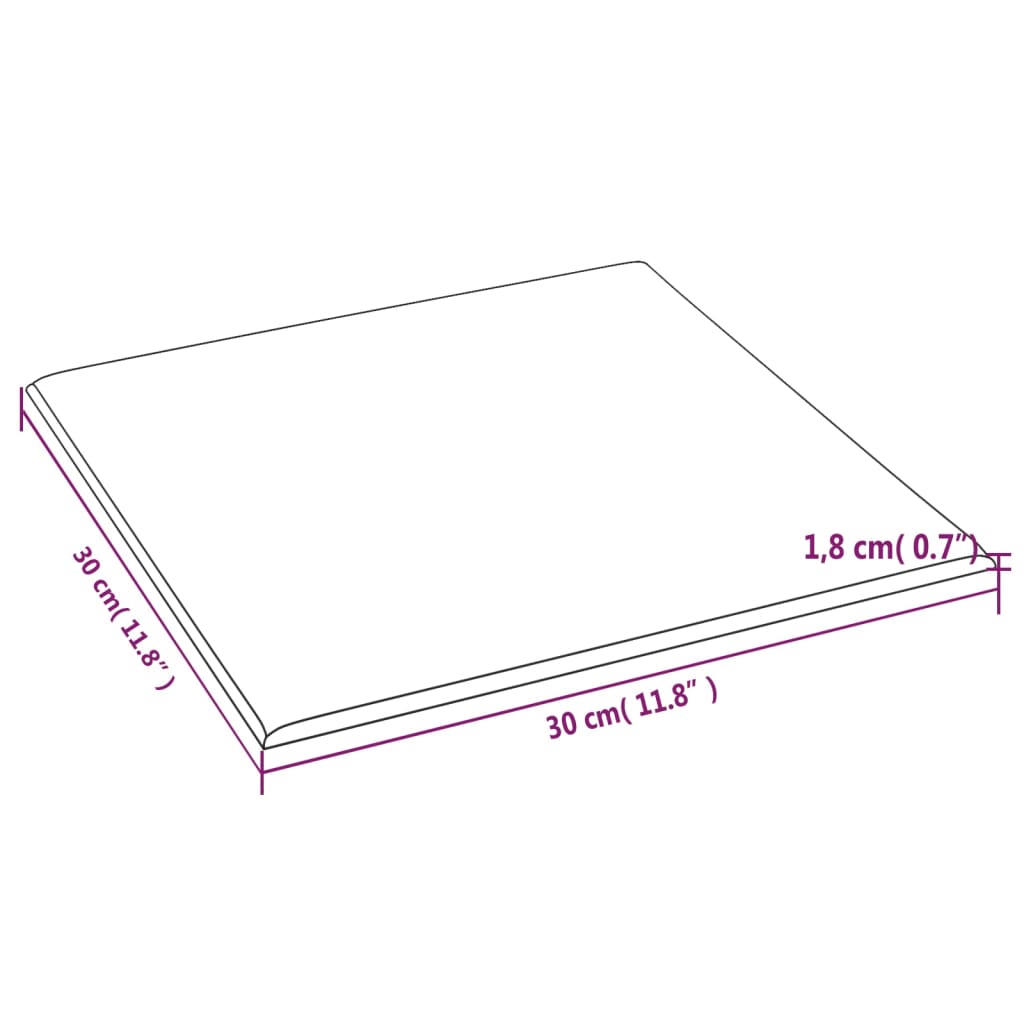 Wandpanelen 1,08 M² Fluweel Zwart 30 x 30 cm Rechthoekig