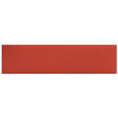 Wandpanelen 1,08 M² Kunstleer Rood 60 x 15 cm Rechthoekig