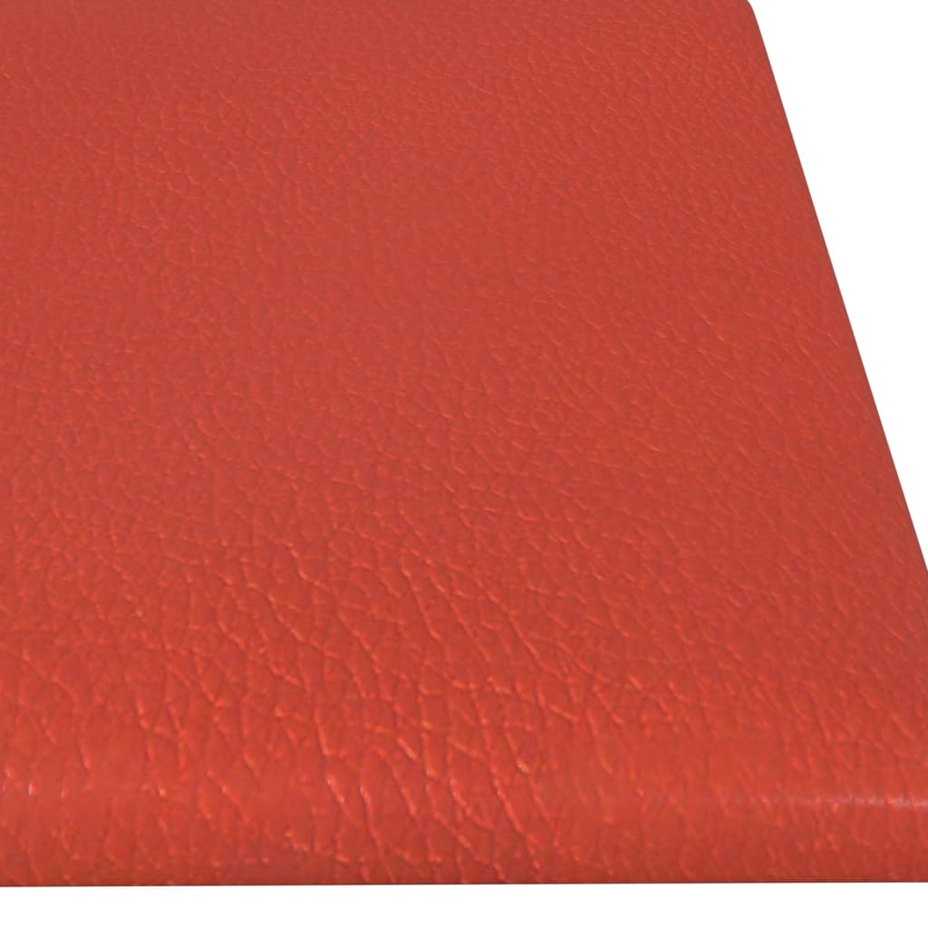 Wandpanelen 1,08 M² Kunstleer Rood 60 x 15 cm Rechthoekig
