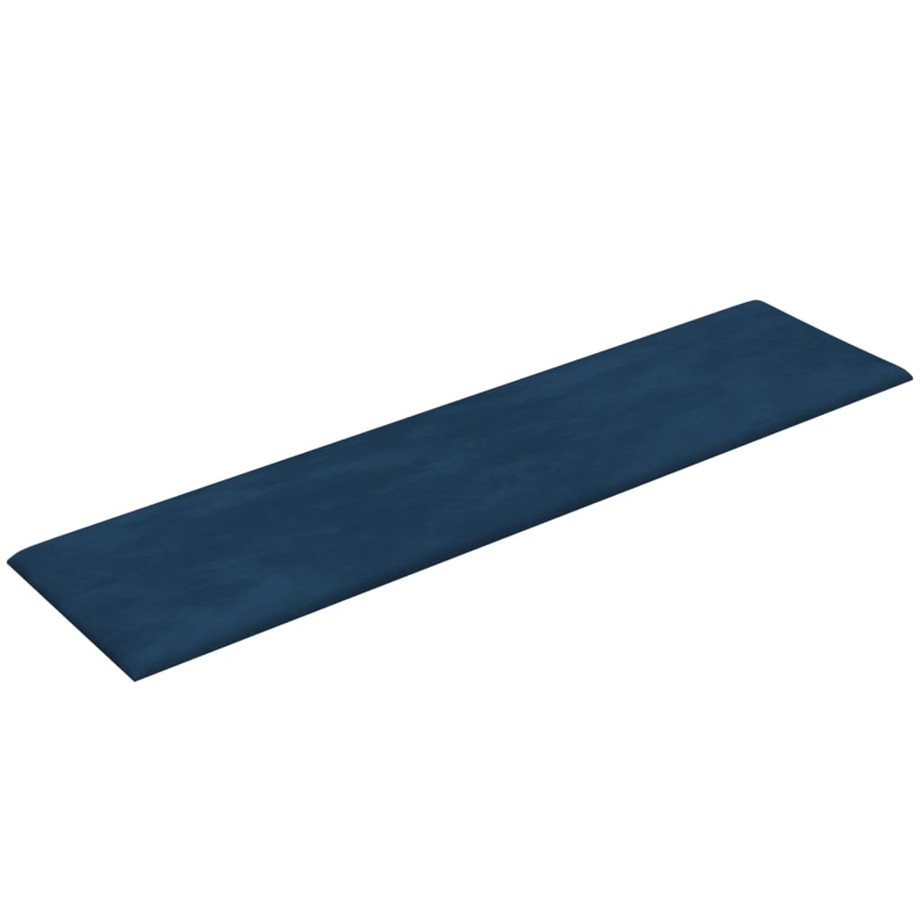 Wandpanelen 1,08 M² Fluweel Blauw 60 x 15 cm Rechthoekig