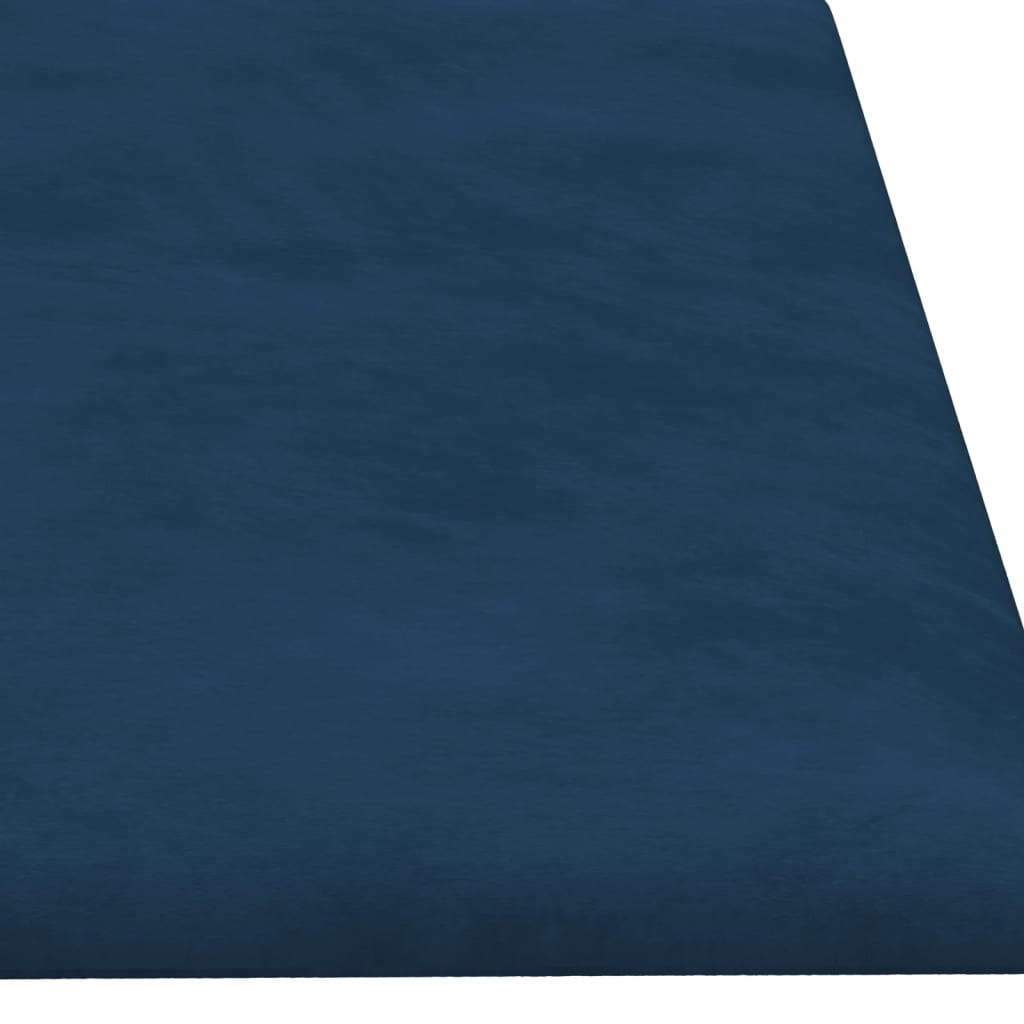 Wandpanelen 1,08 M² Fluweel Blauw 60 x 15 cm Rechthoekig