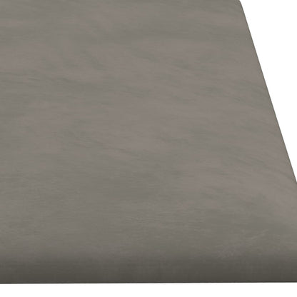 Wandpanelen 1,08 M² Fluweel Lichtgrijs 60 x 15 cm Rechthoekig