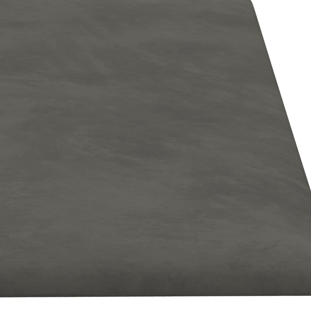 Wandpanelen 1,08 M² Fluweel Donkergrijs 60 x 15 cm Rechthoekig