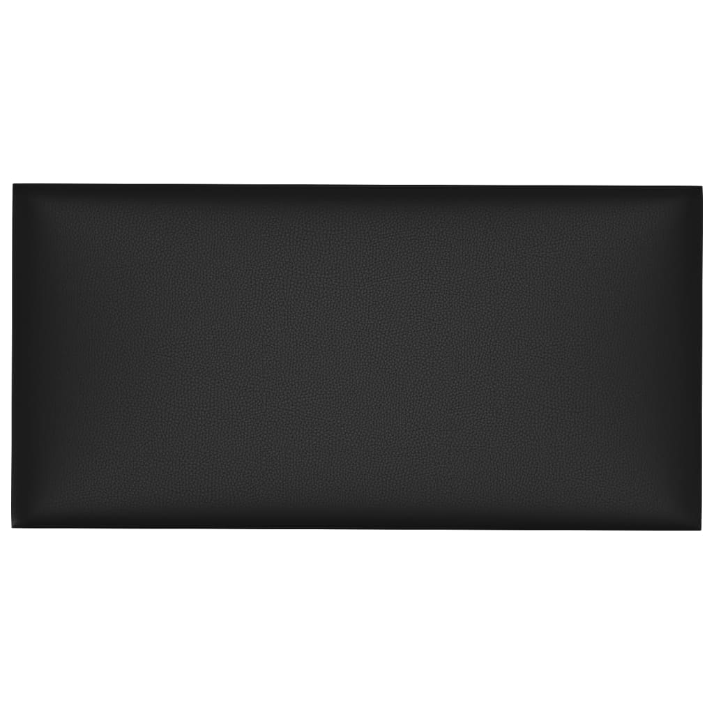 Wandpanelen 2,16 M² Kunstleer Zwart 60 x 30 cm Rechthoekig