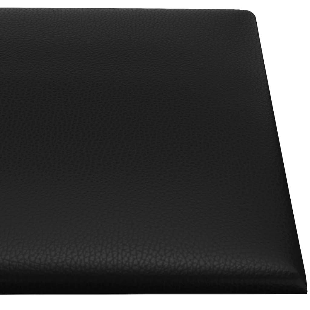 Wandpanelen 2,16 M² Kunstleer Zwart 60 x 30 cm Rechthoekig