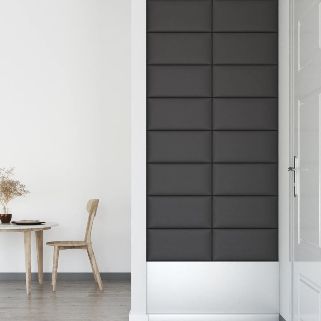 Wandpanelen 2,16 M² Kunstleer Grijs 60 x 30 cm Rechthoekig