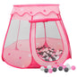 Kinderspeeltent met 250 ballen 102x102x82 cm roze