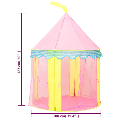 Kinderspeeltent met 250 ballen 100x100x127 cm roze