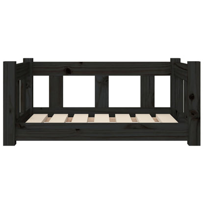 Hondenmand 65,5X50,5X28 Cm Massief Grenenhout 65.5 x 50.5 x 28 cm Zwart