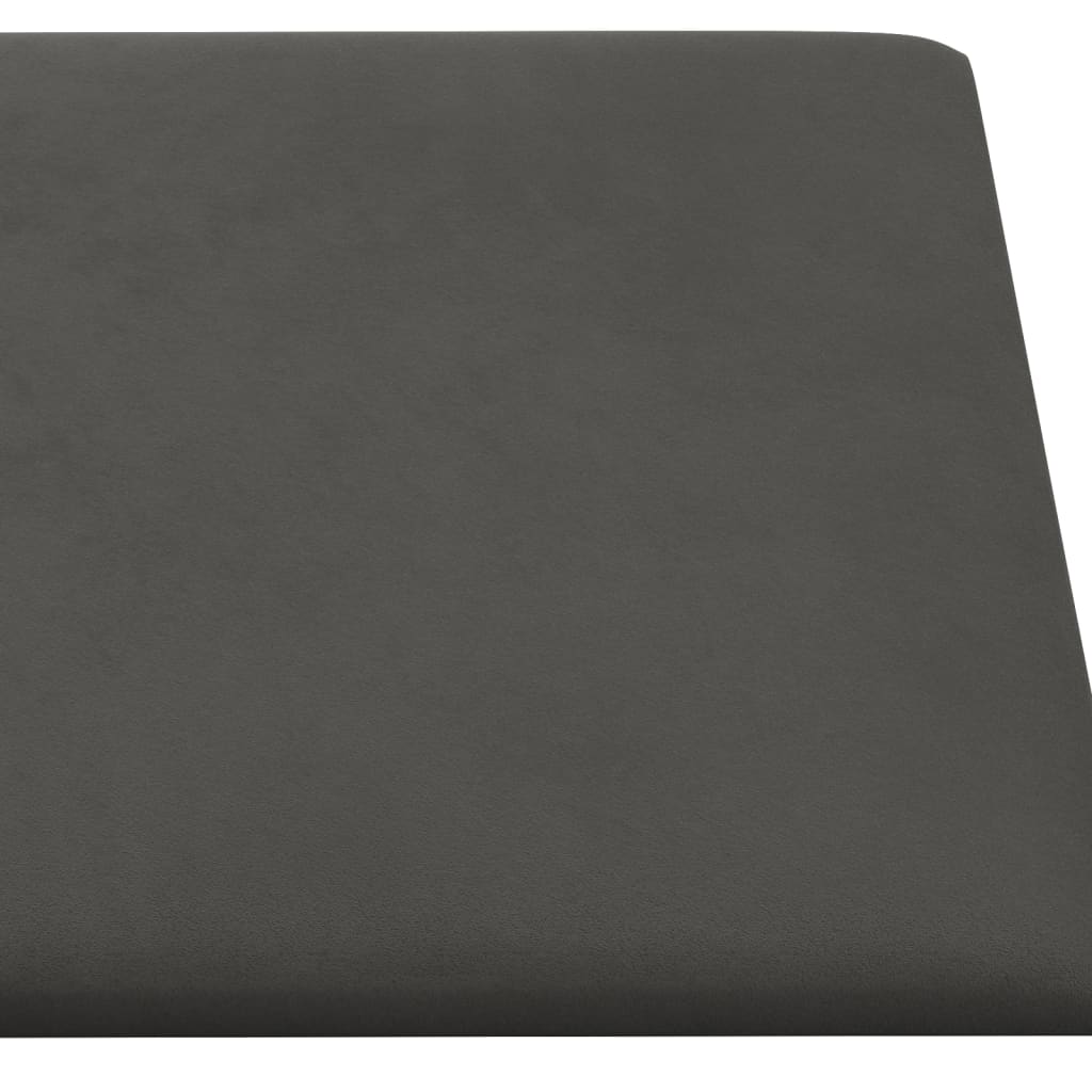 Wandpanelen 2,16 M² Fluweel Donkergrijs 60 x 30 cm Rechthoekig