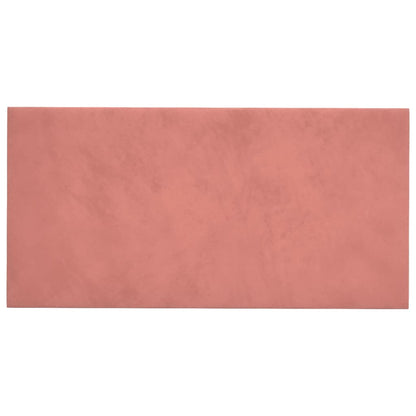 Wandpanelen 2,16 M² Fluweel Roze 60 x 30 cm Rechthoekig