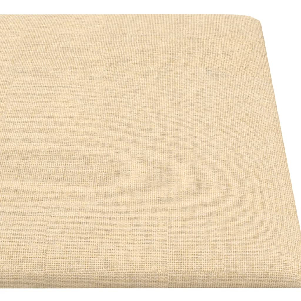Wandpanelen 1,62 M² Stof Kleurig Crème 90 x 15 cm Rechthoekig