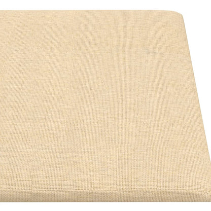 Wandpanelen 1,62 M² Stof Kleurig Crème 90 x 15 cm Rechthoekig