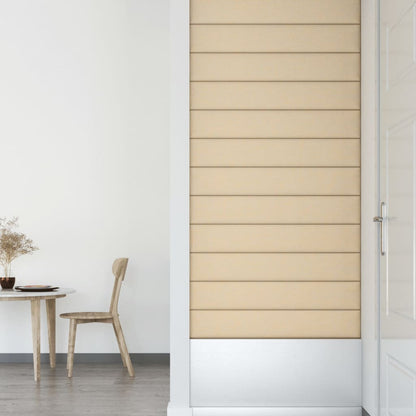 Wandpanelen 1,62 M² Stof Kleurig Crème 90 x 15 cm Rechthoekig