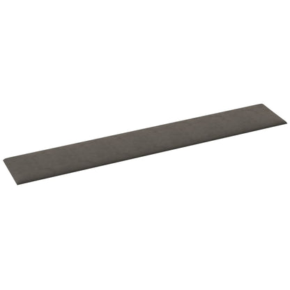 Wandpanelen 1,62 M² Fluweel Donkergrijs 90 x 15 cm Rechthoekig