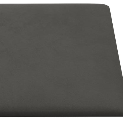 Wandpanelen 1,62 M² Fluweel Donkergrijs 90 x 15 cm Rechthoekig